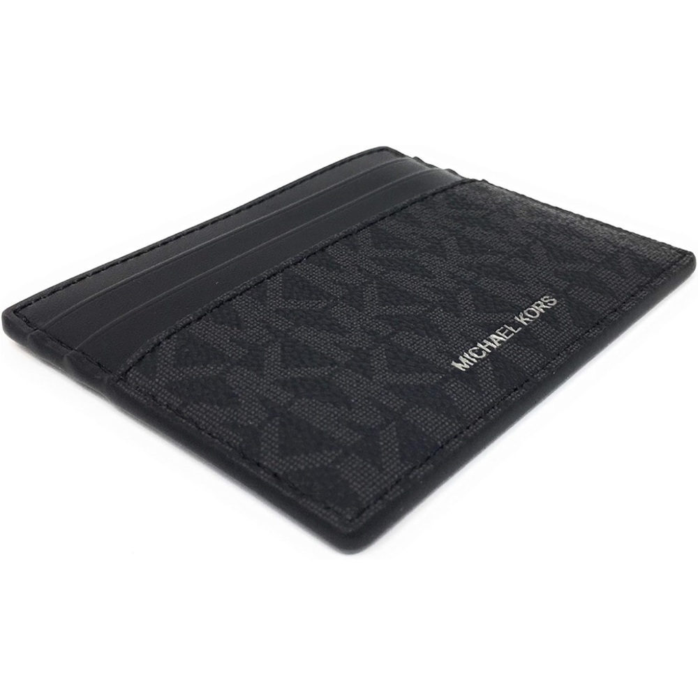 Michael Kors 🪢 NWT! Greyson Card Case in Black/Charcoal - Picture 5 of 5